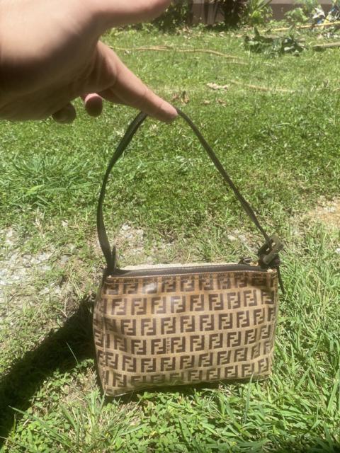FENDI Authentic Fendi Zucchino PVC Pochette Bag