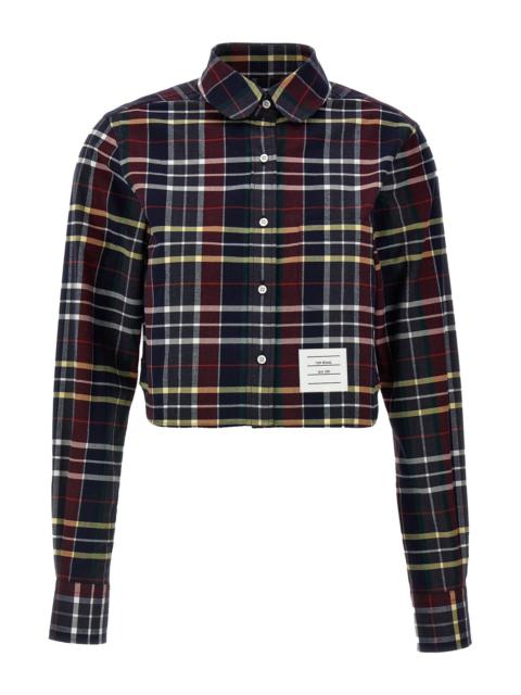 Thom Browne Women Tartan Cropped Shirt