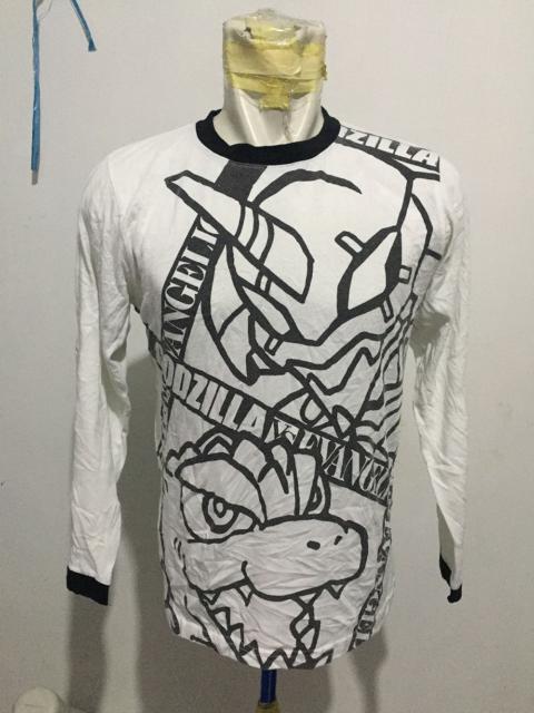 Japanese Brand - Godzilla Vs Evangelion Fullprint Long Sleeve Tee