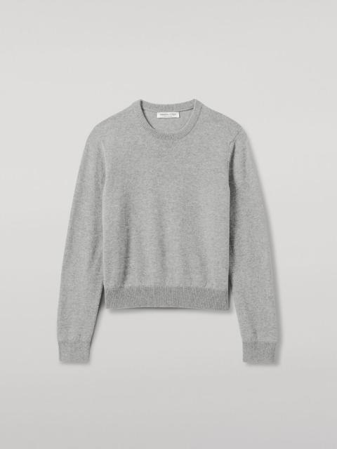 Johnstons of Elgin Classic Cashmere Grey Round Neck Jumper
