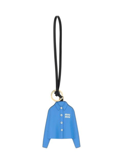 Miu Miu Cerulean Blue Leather Keyring