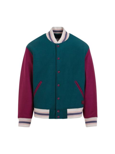 Colour-blocked Buttoned Jacket