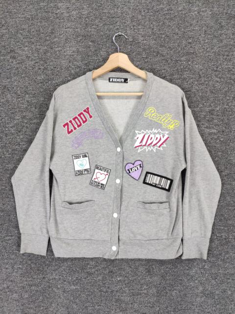 Other Designers Cardigan - Ziddy Cardigan Sweater Patches Japanese