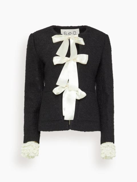 Sea Seraphine Solid Bow Jacket in Black