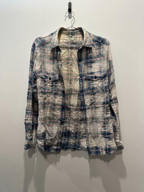 SAINT LAURENT Saint Laurent AW16 Blue And White Distressed Shirt