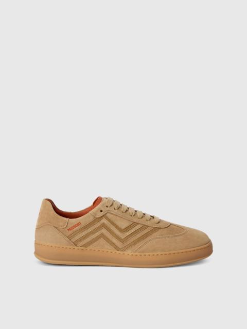 Missoni Suede sneakers with zigzag appliqués and logo