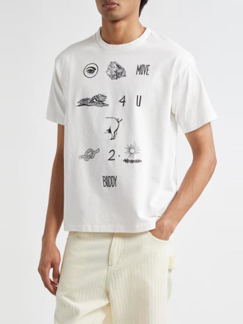 BODE Bode Rebus Embroidered T-Shirt in Cream at Nordstrom