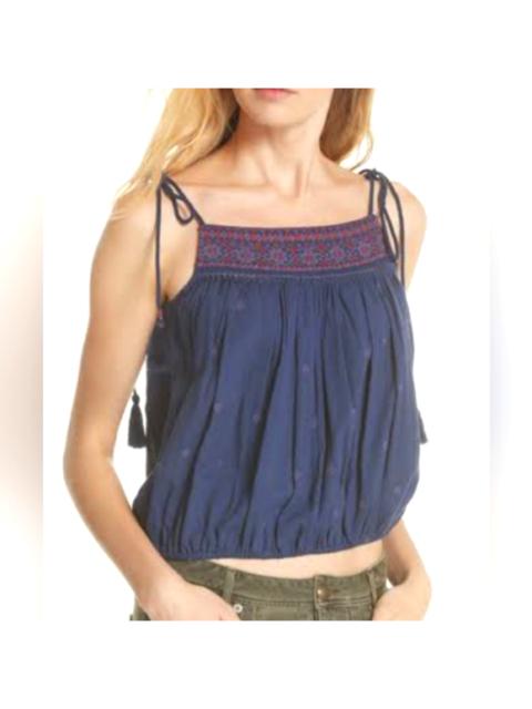 Other Designers Free People Eternal Love Embroidered Tassel Tie Tank XS
