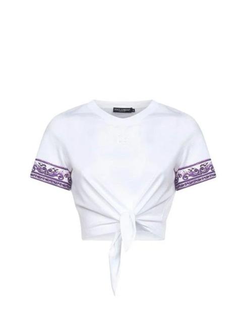 Dolce & Gabbana Dolce & Gabbana Women Cotton T-Shirt With Logo Application