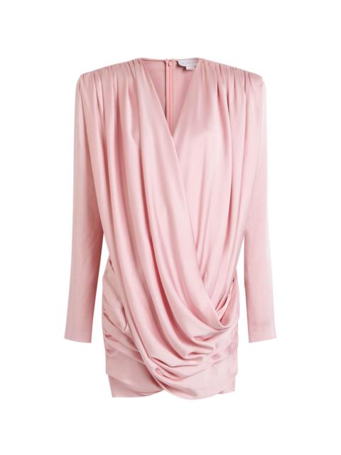 Stella McCartney Stella Mccartney Draped Satin-crepe Mini Dress