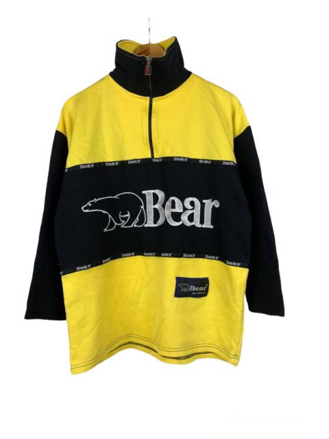 Other Designers Vintage - Vintage Bear USA Embroidered Big Logo Halfzip Sweater