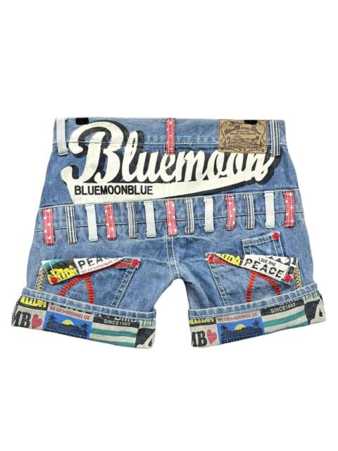 MOON BOOT BLUEMOONBLUE Art Big Print Back Slanted Double Waist Summer