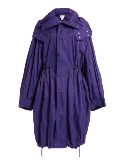 Bottega Veneta Resinated Metal Twill Parka purple