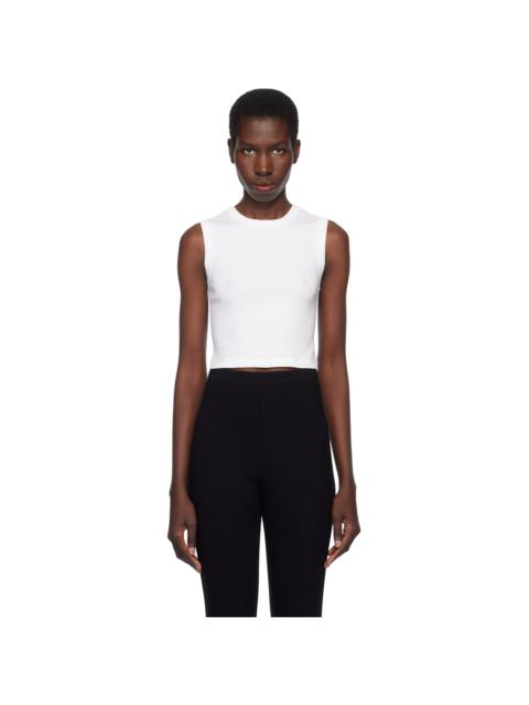 FLORE FLORE White Esmé Crop Tank Top