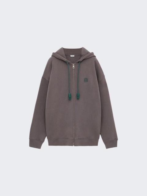 Loewe Zip-up Hoodie Dark Grey