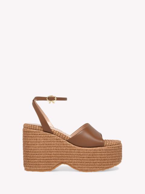 Gianvito Rossi Gianvito Rossi Thalia Sandal in Brown Leather at Nordstrom