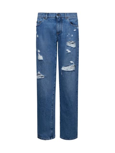 Dolce & Gabbana Dolce & Gabbana Men Blue Denim Classic Jeans