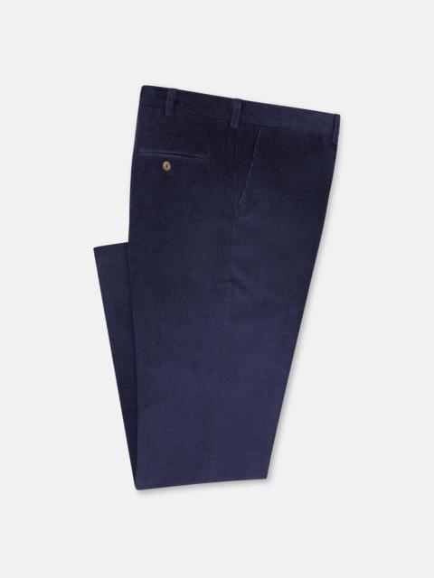 J. PRESS MADE-IN-USA NAVY WIDE WALE BRITISH CORDUROY PANT
