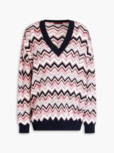 Missoni Oversized crochet-knit wool-blend sweater