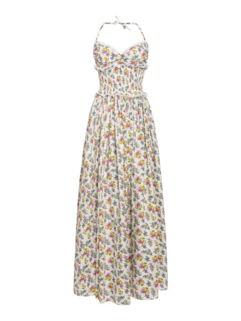 Dolce & Gabbana Floral-Print Cotton-Blend Maxi Dress floral