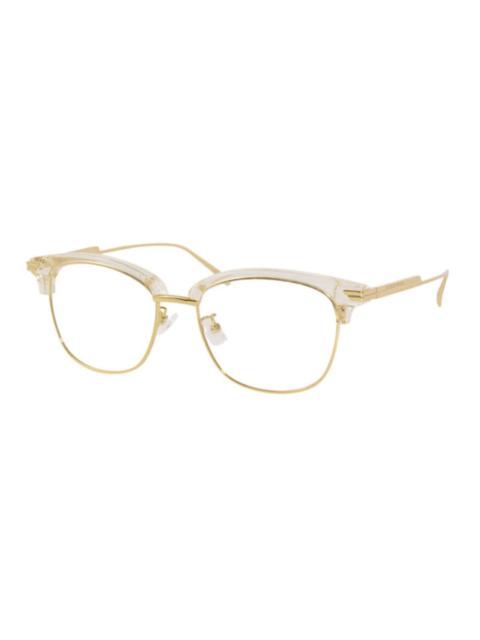 Bottega Veneta Bottega Veneta Men's Beige Browline Eyeglass Frames BV1011OA 004