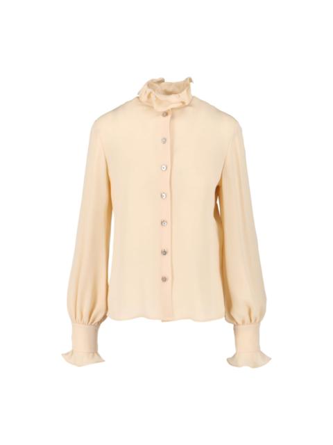 Valentino Silk Shirt With Ruffles