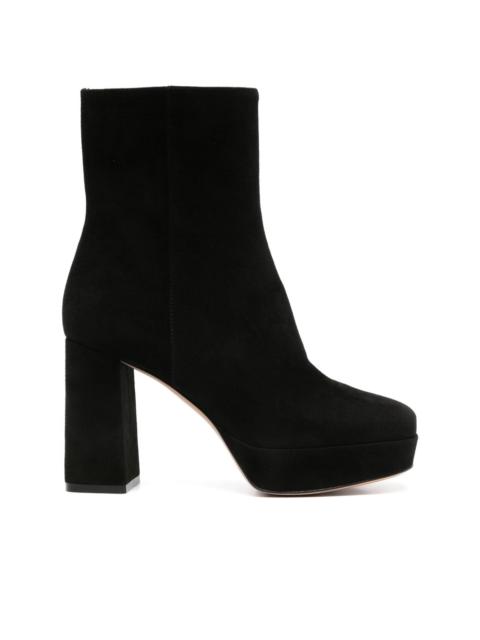 Gianvito Rossi 70mm Holly platform block-heel suede boots