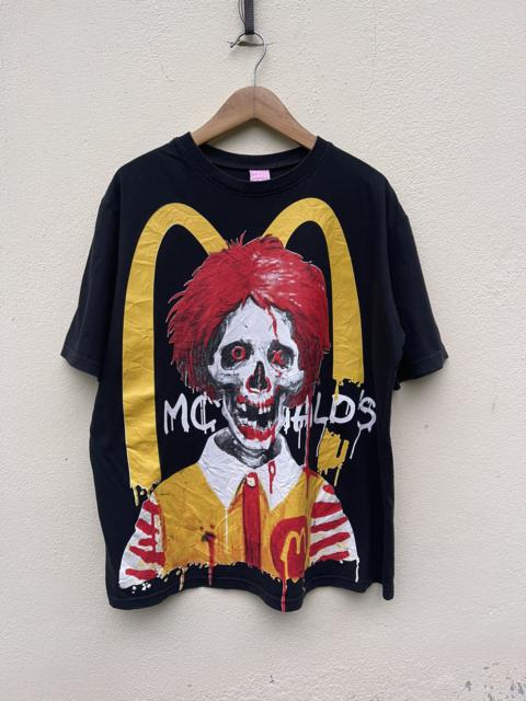 Other Designers Streetwear - McDonalds Horror Face Parody Over Print Shirt