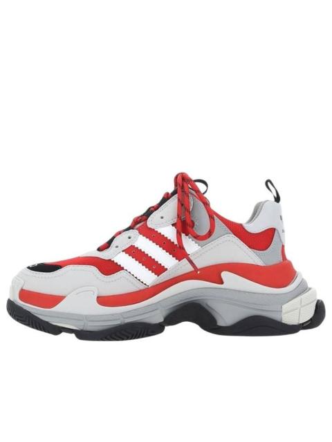 BALENCIAGA Balenciaga x adidas Triple S Sneakers 'White Grey Red' 712821W2ZB46121