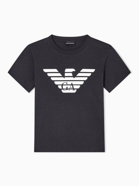 EMPORIO ARMANI ASV organic-jersey T-shirt with logo print