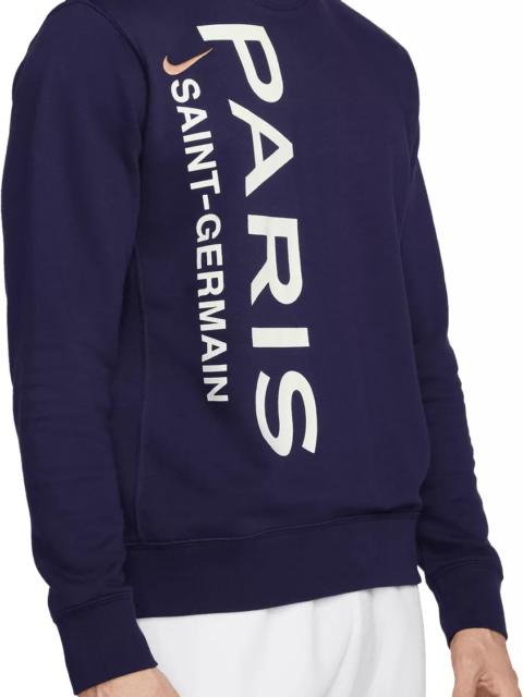Nike Nike Paris Saint-Germain 2023 Wordmark Navy Crew Neck Sweatshirt