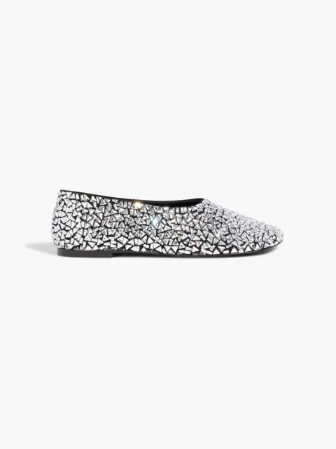 Proenza Schouler Giove crystal-embellished leather ballet flats