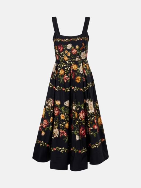 Agua by Agua Bendita Alcaparra floral cotton midi dress