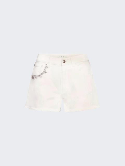 AREA Crystal Pocket Jean Short White