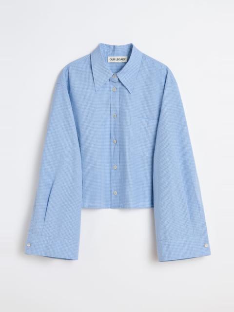 Our Legacy Balloon Shirt Micro Chip Check Super Poplin