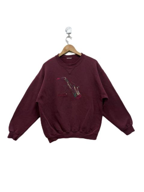 Other Designers Vintage 80s Saxophone Sweatshirt Pullover