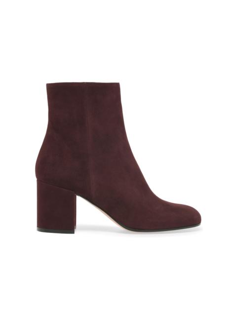 Gianvito Rossi Joelle Suede Ankle Boots red
