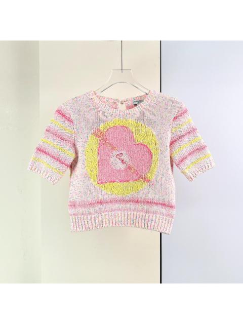 CHANEL Chanel 24C colorful knitted short-sleeved top