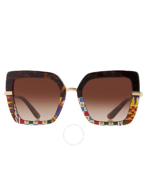 Dolce & Gabbana Dolce and Gabbana Brown Gradient Butterfly Ladies Sunglasses DG4373F 327813 52
