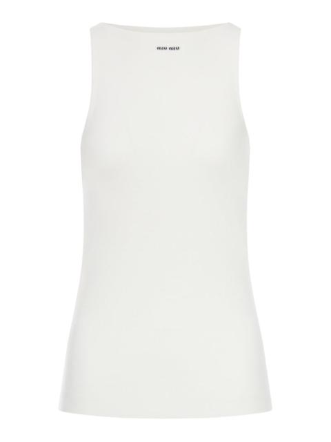 Miu Miu Miu Miu Women Cotton Knitted Tank Top
