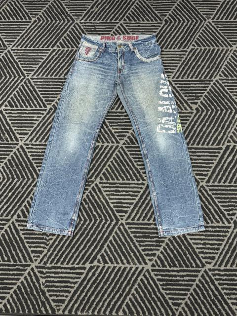 Other Designers Vintage PIKO Aloha Surfing Poem Distressed Denim Jeans
