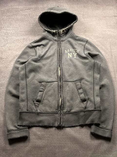 Other Designers Le Grande Bleu (L.G.B.) - Y2K LGB Style Abercrombie & Fitch Distressed Zip Hoodie