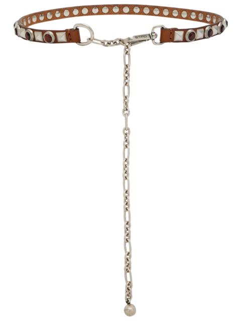Etro Etro Embellished Leather Chain Belt