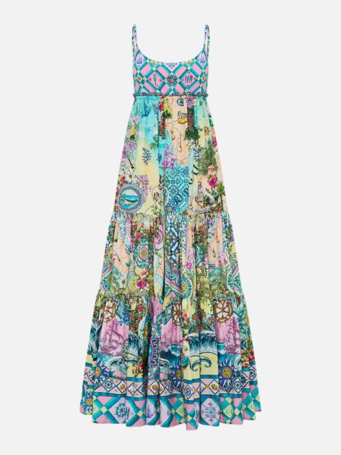 CAMILLA LONG DRESS WITH JERSEY BODICE