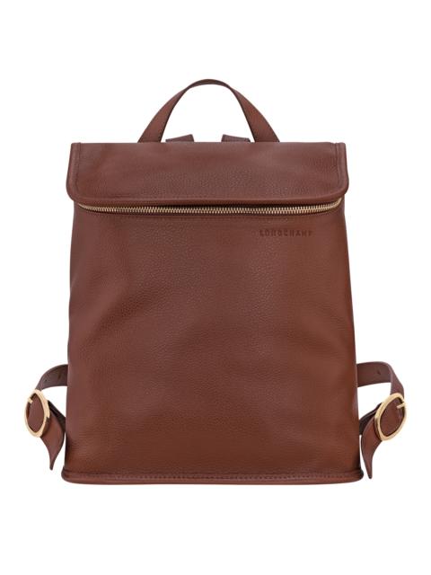 Longchamp Le Foulonné M Backpack Coffee - Leather