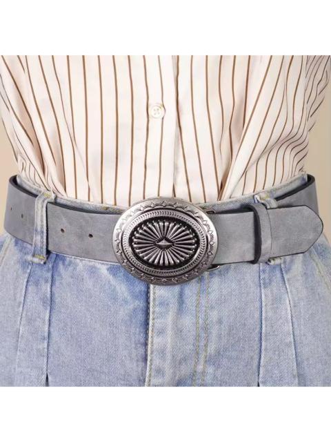 Other Designers Japanese Brand - 110 cm Western Oversized Engraved Buckle Belt