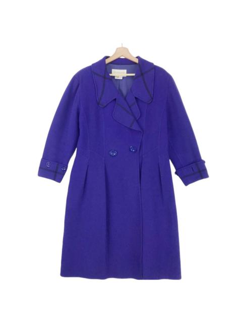 Vintage Balenciaga Wool Blue Roses Coat