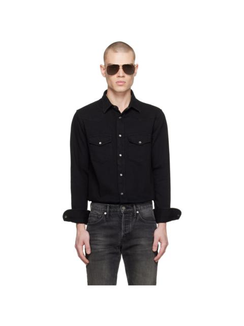 TOM FORD Black Western Yoke Shirt