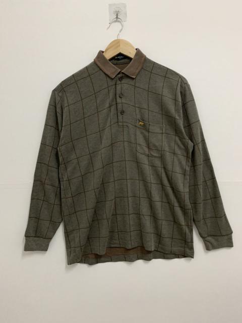 Other Designers Vtg Golden Bear Long Sleeve Polo Shirt Medium Brown