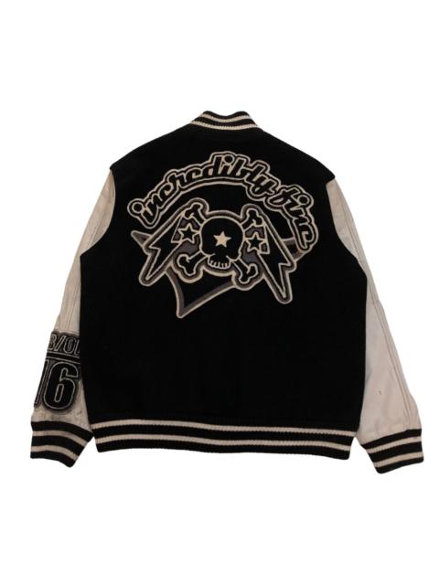 Hysteric Glamour 🔥VINTAGE VARSITY JACKET LEATHER ONBOARD EMBROIDERY BIG LOGO